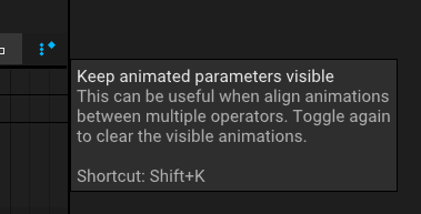 Keep animated parameters visible